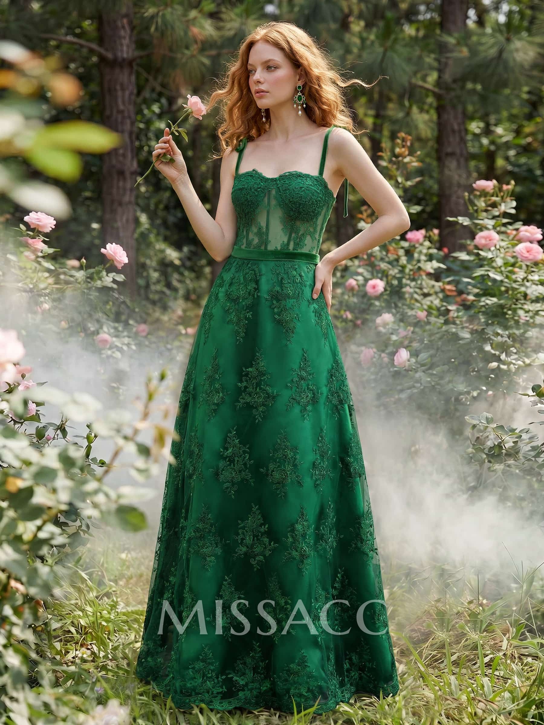 A-Line Sweetheart Sleeveless Floor-Length Lace Prom Dress A-Line Sweetheart Sleeveless Floor-Length Lace Prom Dress