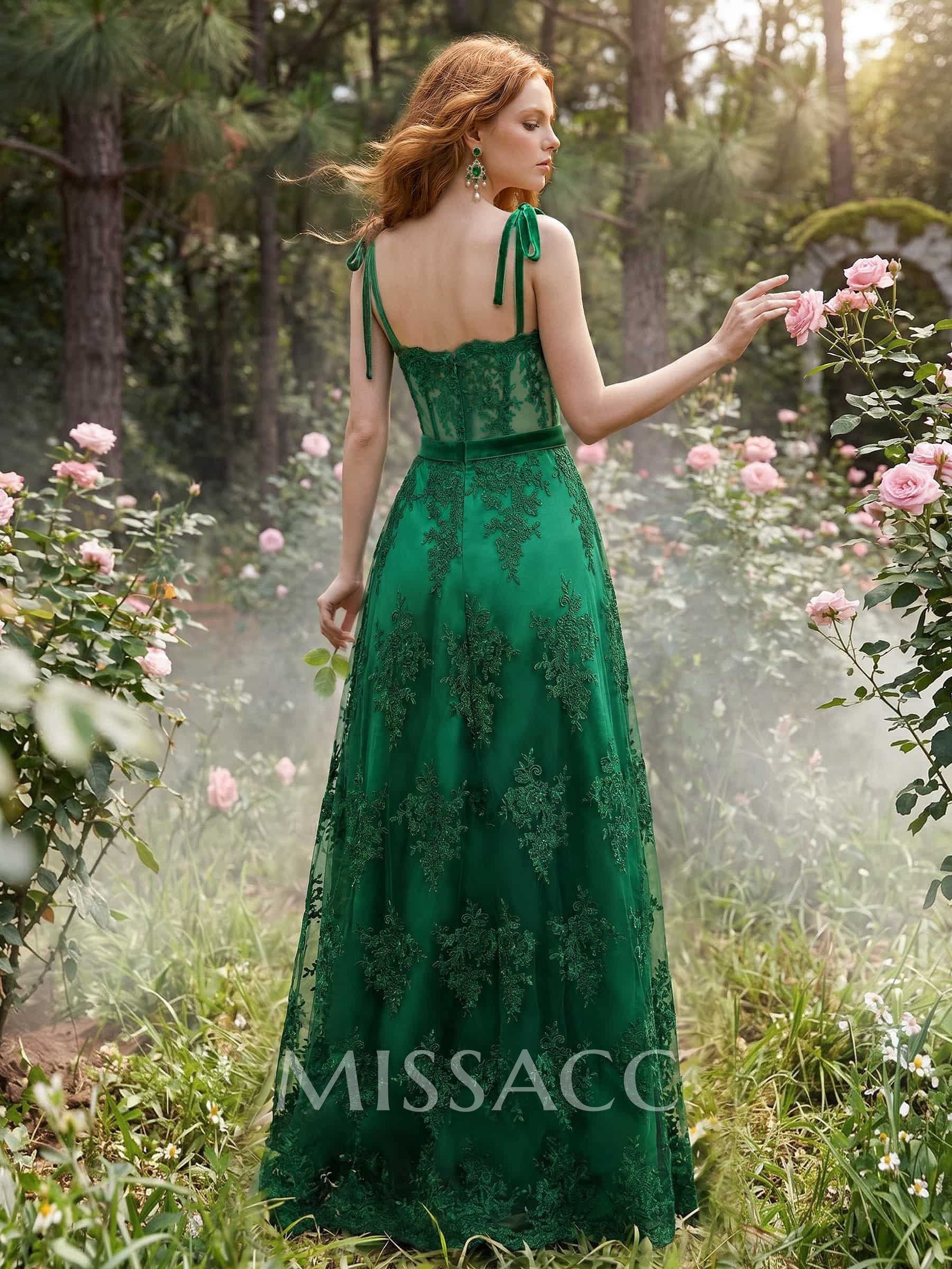 A-Line Sweetheart Sleeveless Floor-Length Lace Prom Dress A-Line Sweetheart Sleeveless Floor-Length Lace Prom Dress