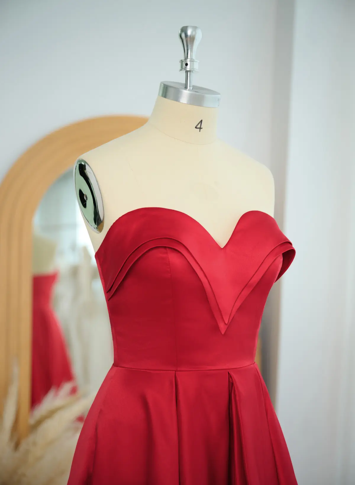 Missacc Red Prom Dresses A-Line Sweetheart Satin Asymmetrical Prom Dress Missacc Red Prom Dresses A-Line Sweetheart Satin Asymmetrical Prom Dress