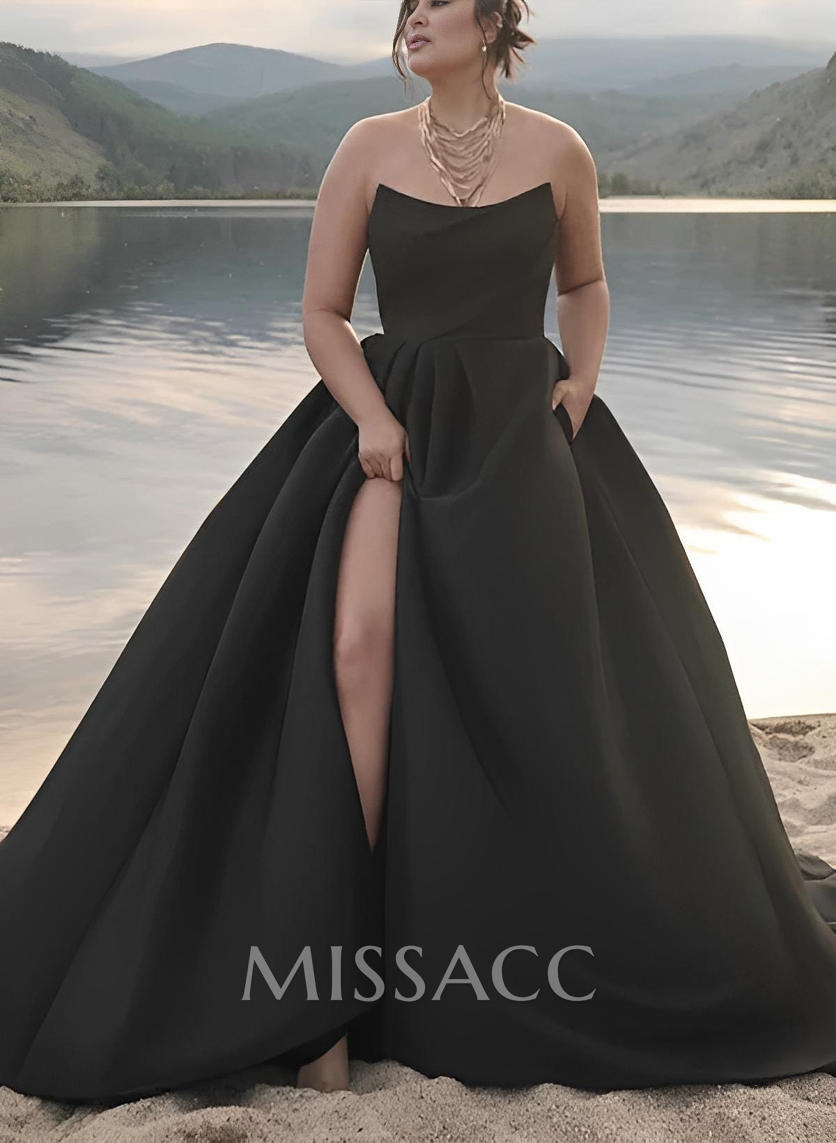 Ball-Gown Sweetheart Sleeveless Stretch Crepe Sweep Train Wedding Dress