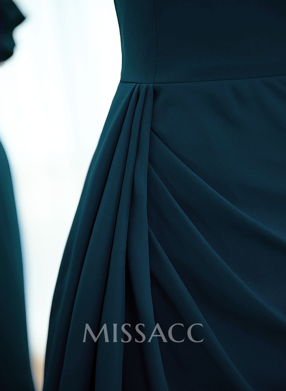 One-Shoulder A-Line Ruffle Evening Dresses With Elastic Satin One-Shoulder A-Line Ruffle Evening Dresses With Elastic Satin