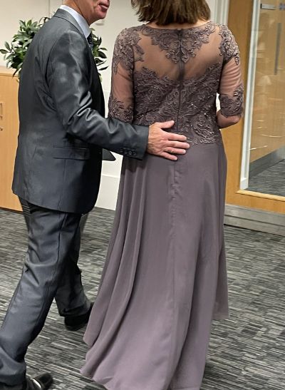 High Low Lace Elegant Mother Of The Bride Dresses With Chiffon