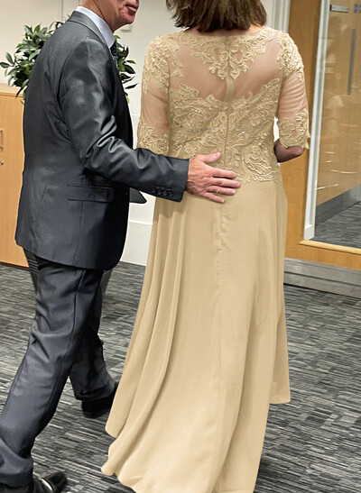 High Low Lace Elegant Mother Of The Bride Dresses With Chiffon