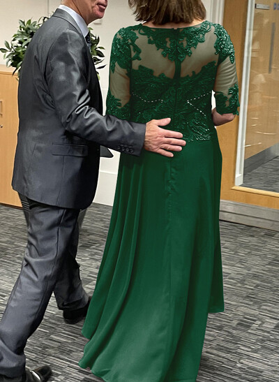 High Low Lace Elegant Mother Of The Bride Dresses With Chiffon