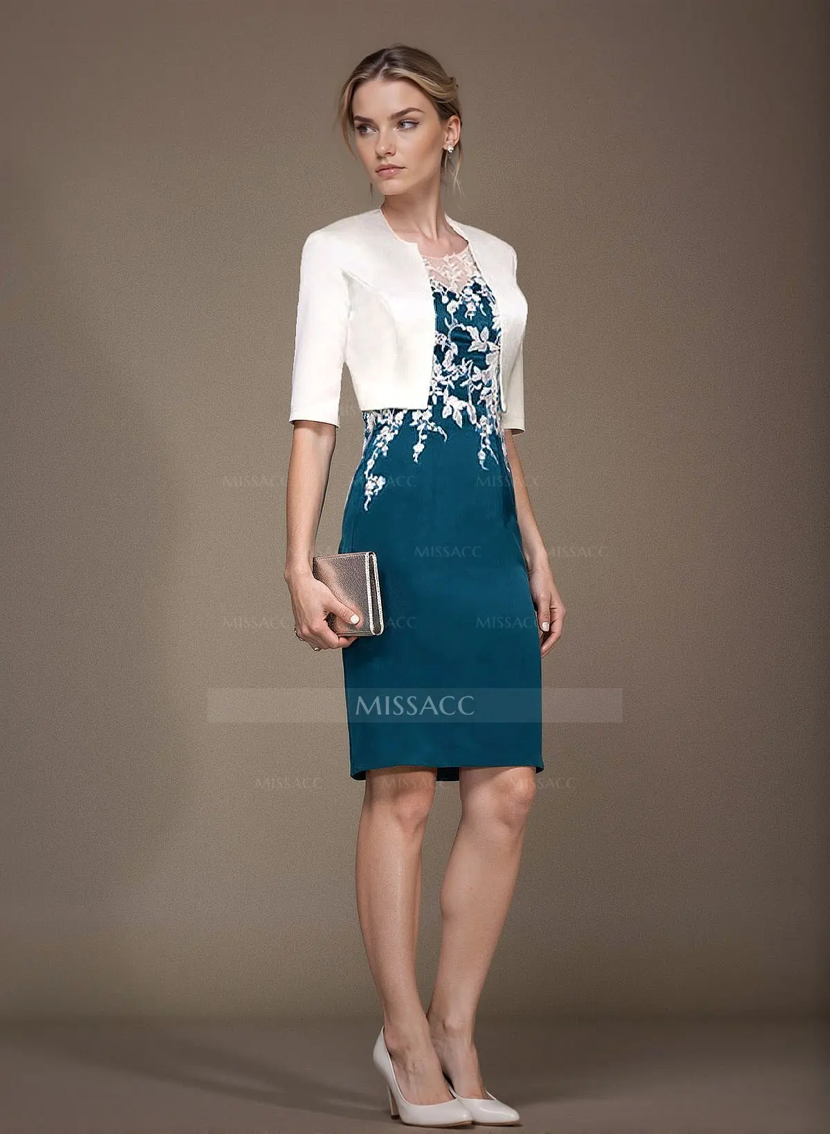 chinese dress ladies Short Semi-Formal Jacket Dress: R&M Richards 3594 Merlot / 6