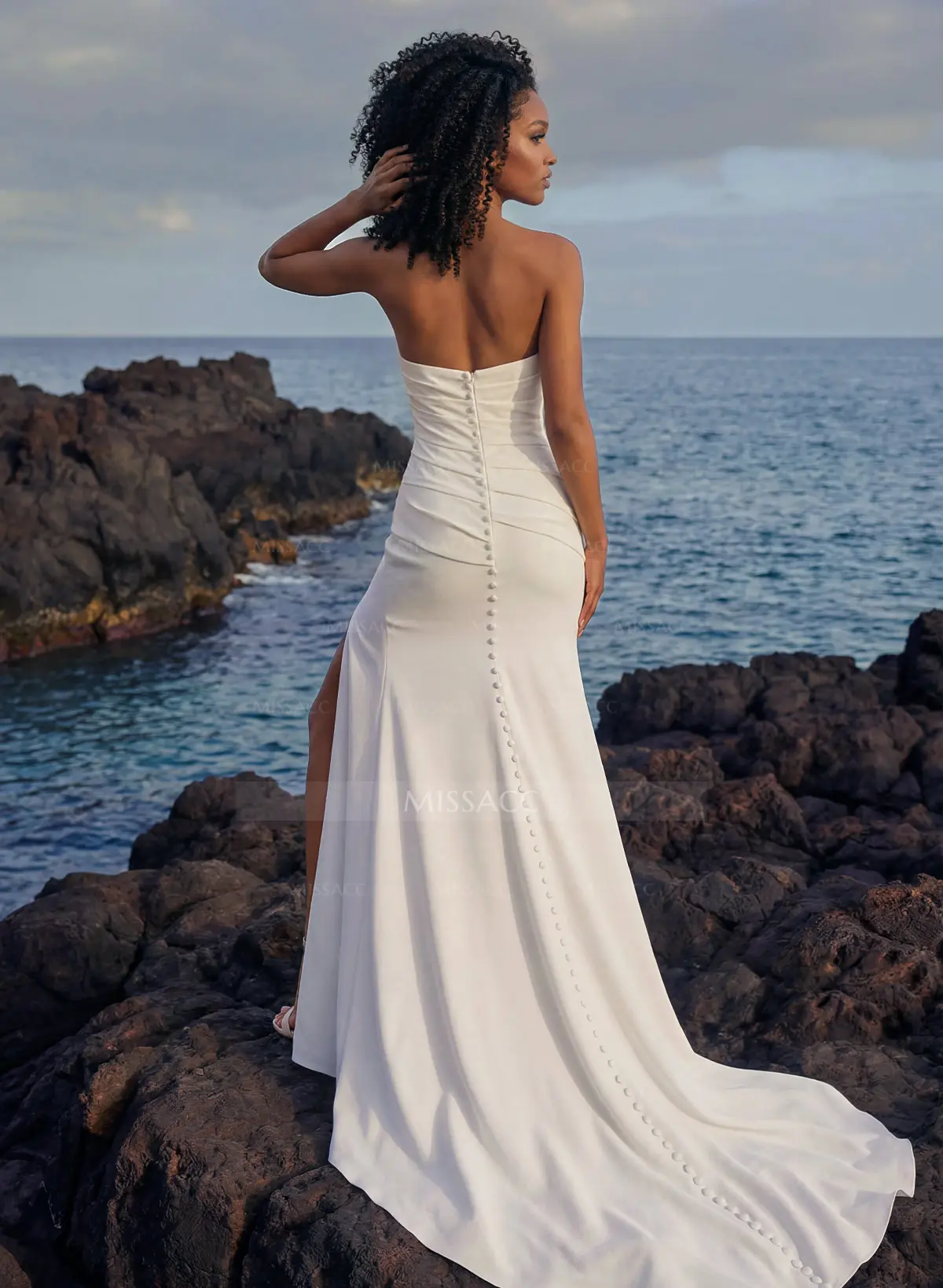 Sex Strapless Mermaid Wedding Dresses With Sweep Train - Missacc France Sex Strapless Mermaid Wedding Dresses With Sweep Train - Missacc France