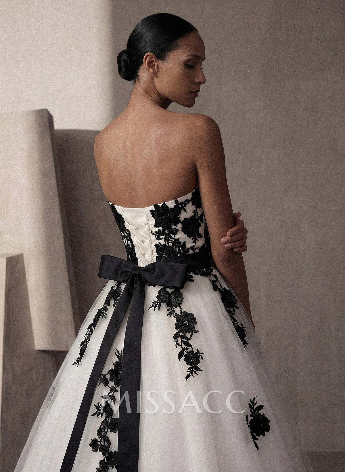 Black And White Wedding Dresses With Ball Gown Strapless Lace Sash Bridal Dresses Black And White Wedding Dresses With Ball Gown Strapless Lace Sash Bridal Dresses