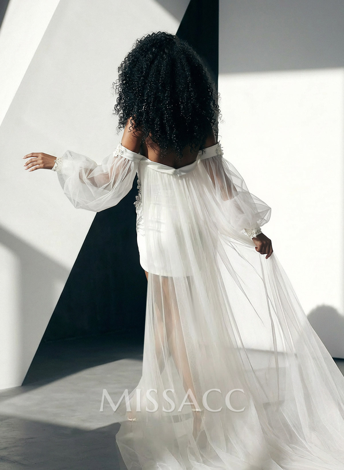Little White Strapless Wedding Dress With Detachable Wrap
