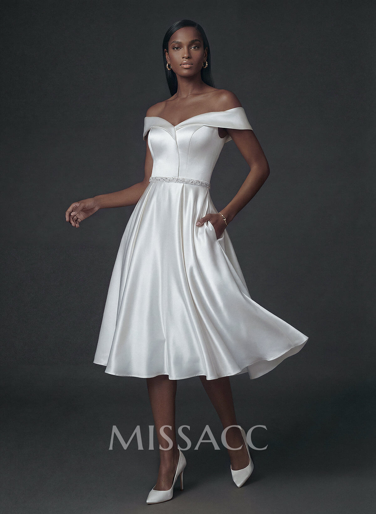 Simple Tea Length Wedding Dress Simple Tea Length Wedding Dress