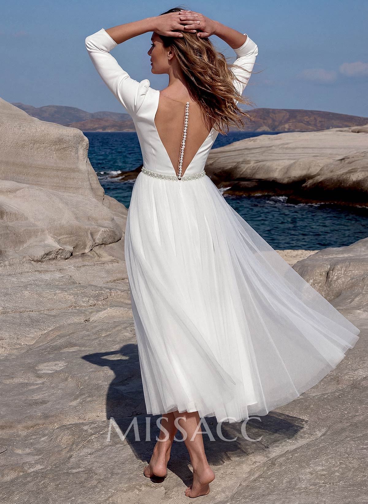 Short Simple Wedding Dresses With Sleeves