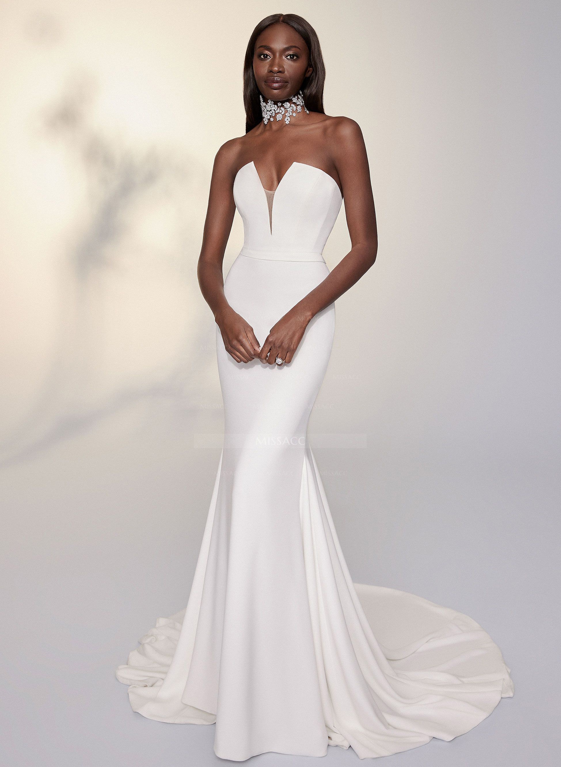 Strapless Mermaid Wedding Dresses With Satin