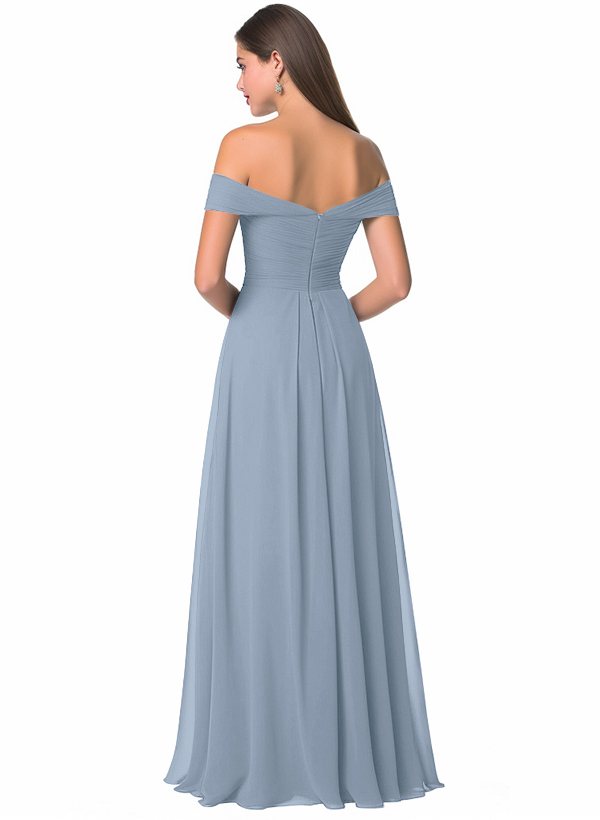 Off-the-Shoulder A-Line Chiffon Bridesmaid Dress 