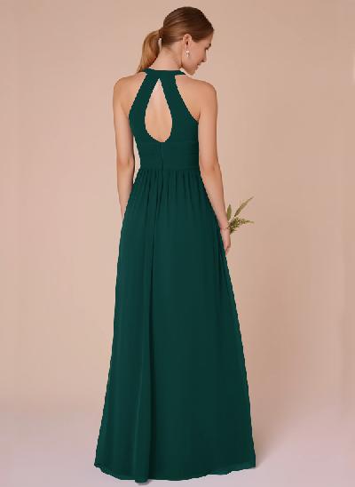 A-Line Chiffon Bridesmaid Dresses With Back Hole 