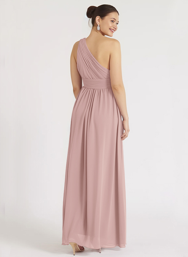 One-Shoulder High Low Bridesmaid Dresses With Ruffle