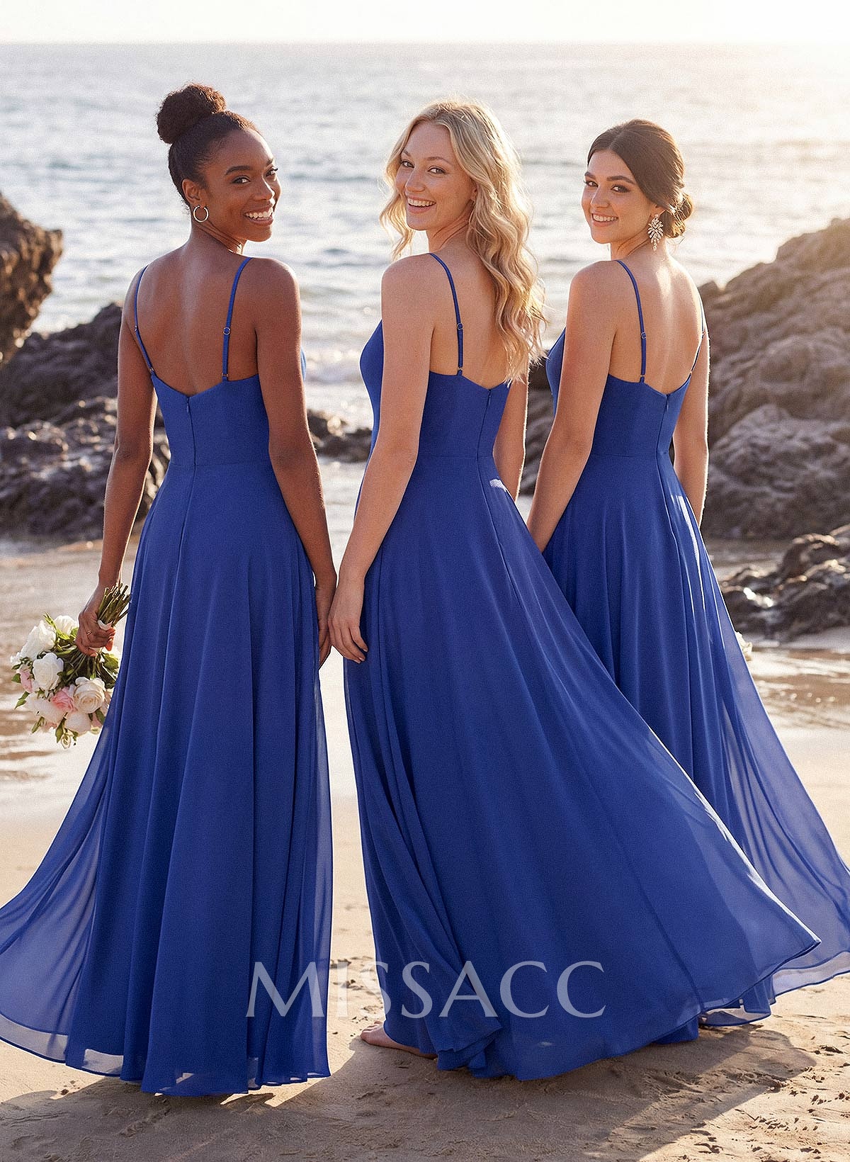 V-Neck A-Line Bridesmaid Dresses With Chiffon V-Neck A-Line Bridesmaid Dresses With Chiffon