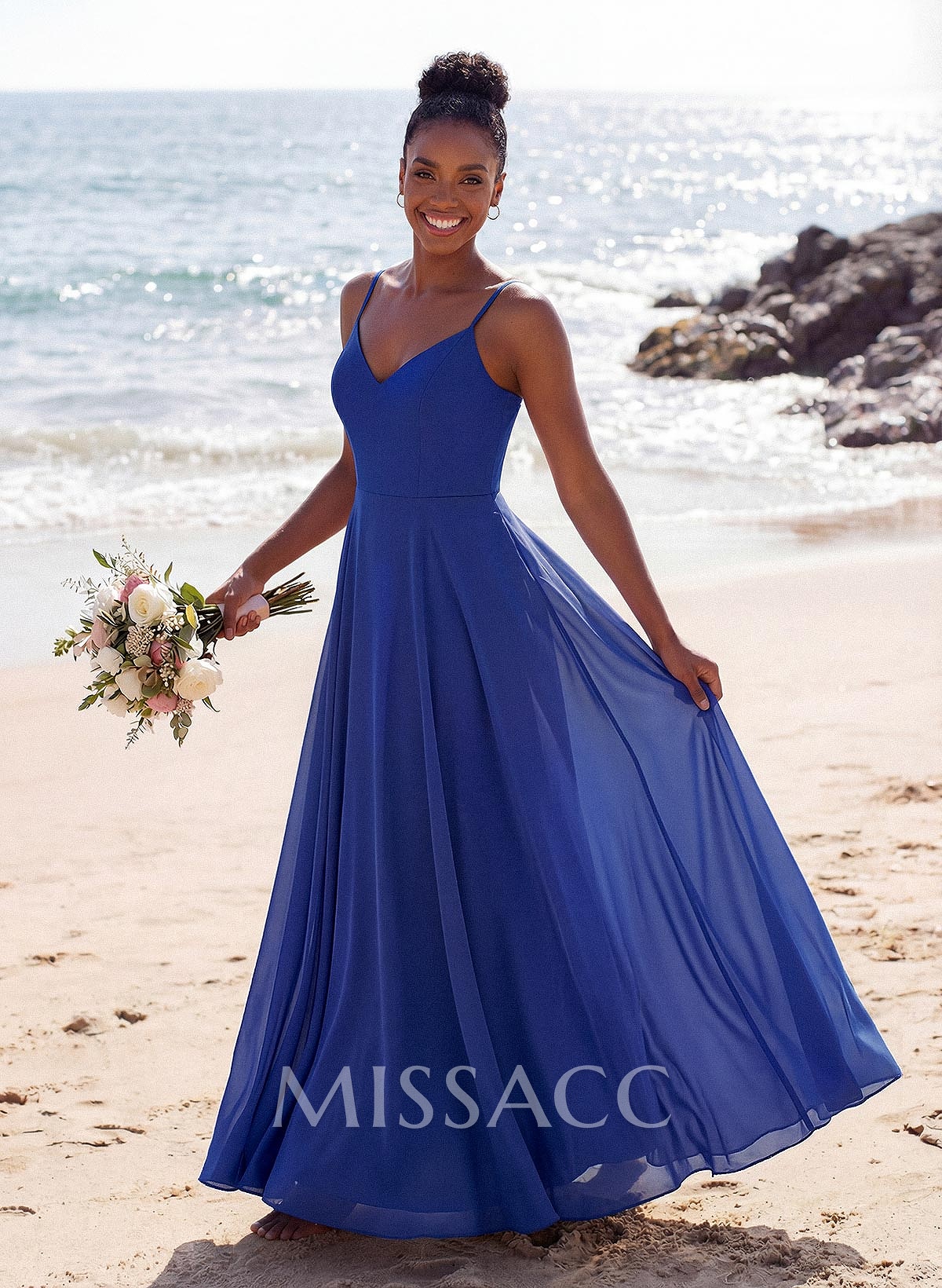 V-Neck A-Line Bridesmaid Dresses With Chiffon V-Neck A-Line Bridesmaid Dresses With Chiffon