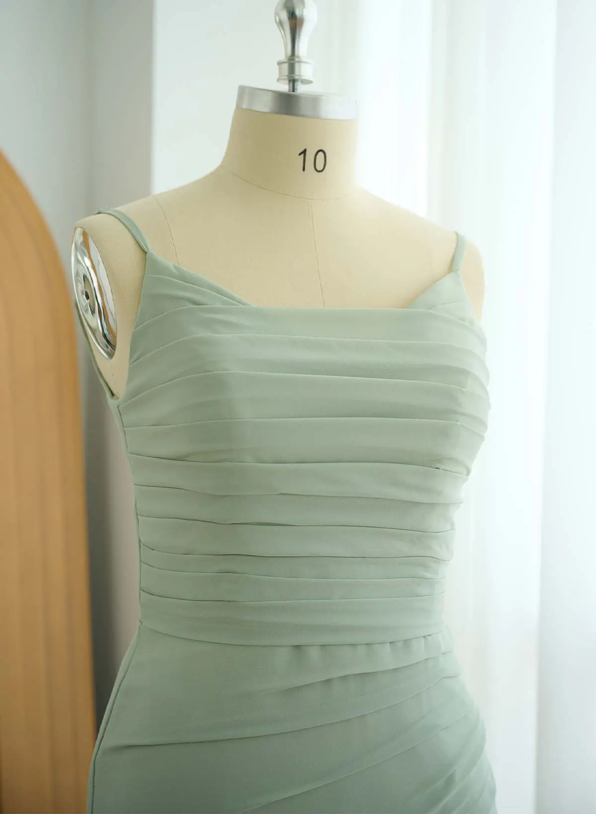 Cowl Neck Sheath/Column Bridesmaid Dresses With Chiffon