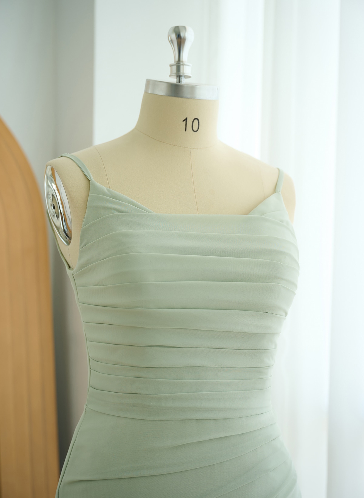 Cowl Neck Sheath/Column Bridesmaid Dresses With Chiffon