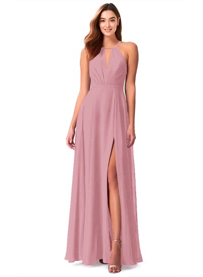 A-Line Chiffon Bridesmaid Dresses With Open Back