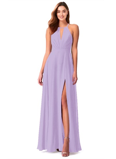 A-Line Chiffon Bridesmaid Dresses With Open Back