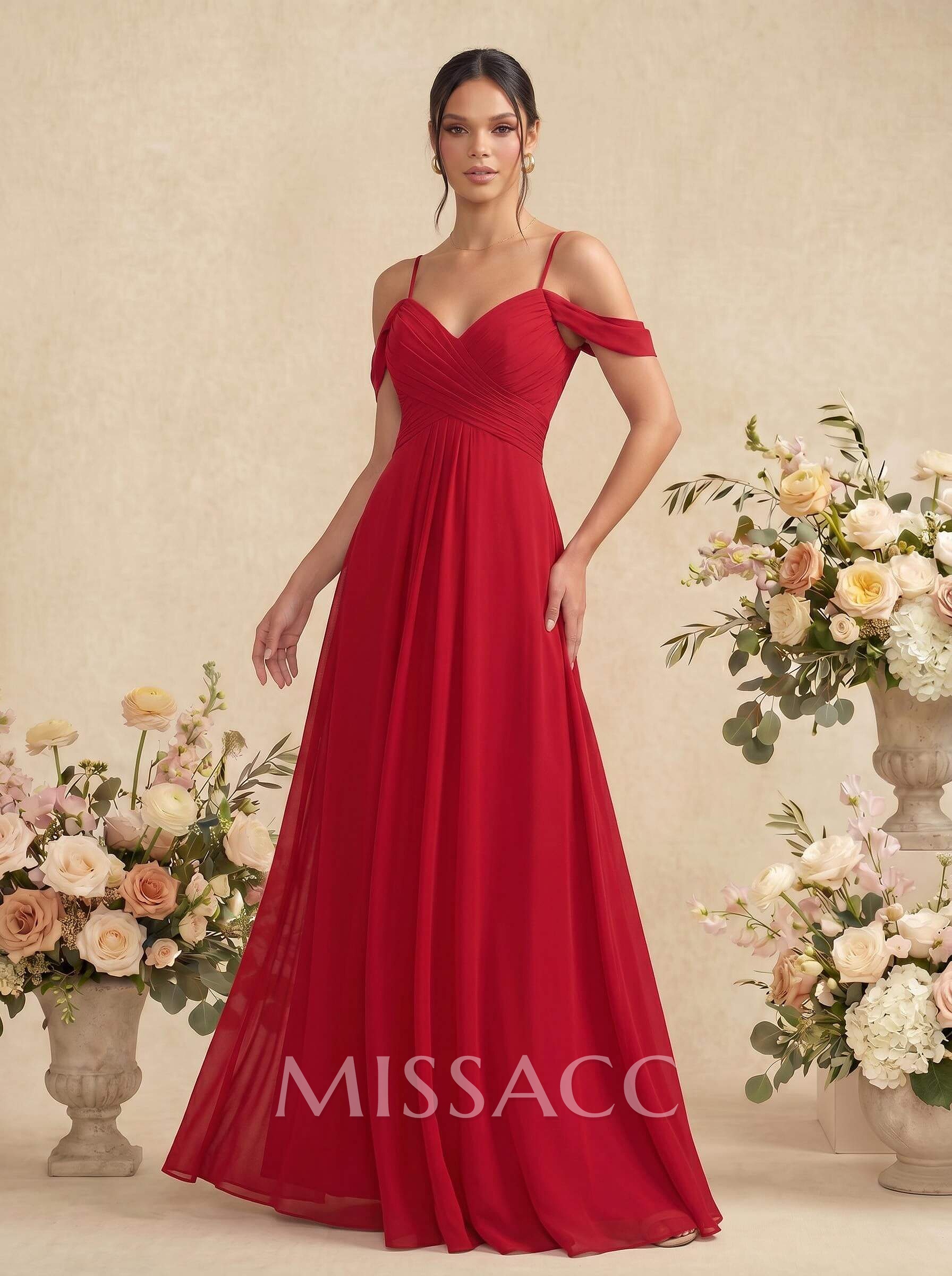Off-The-Shoulder Chiffon Bridesmaid Dresses Off-The-Shoulder Chiffon Bridesmaid Dresses