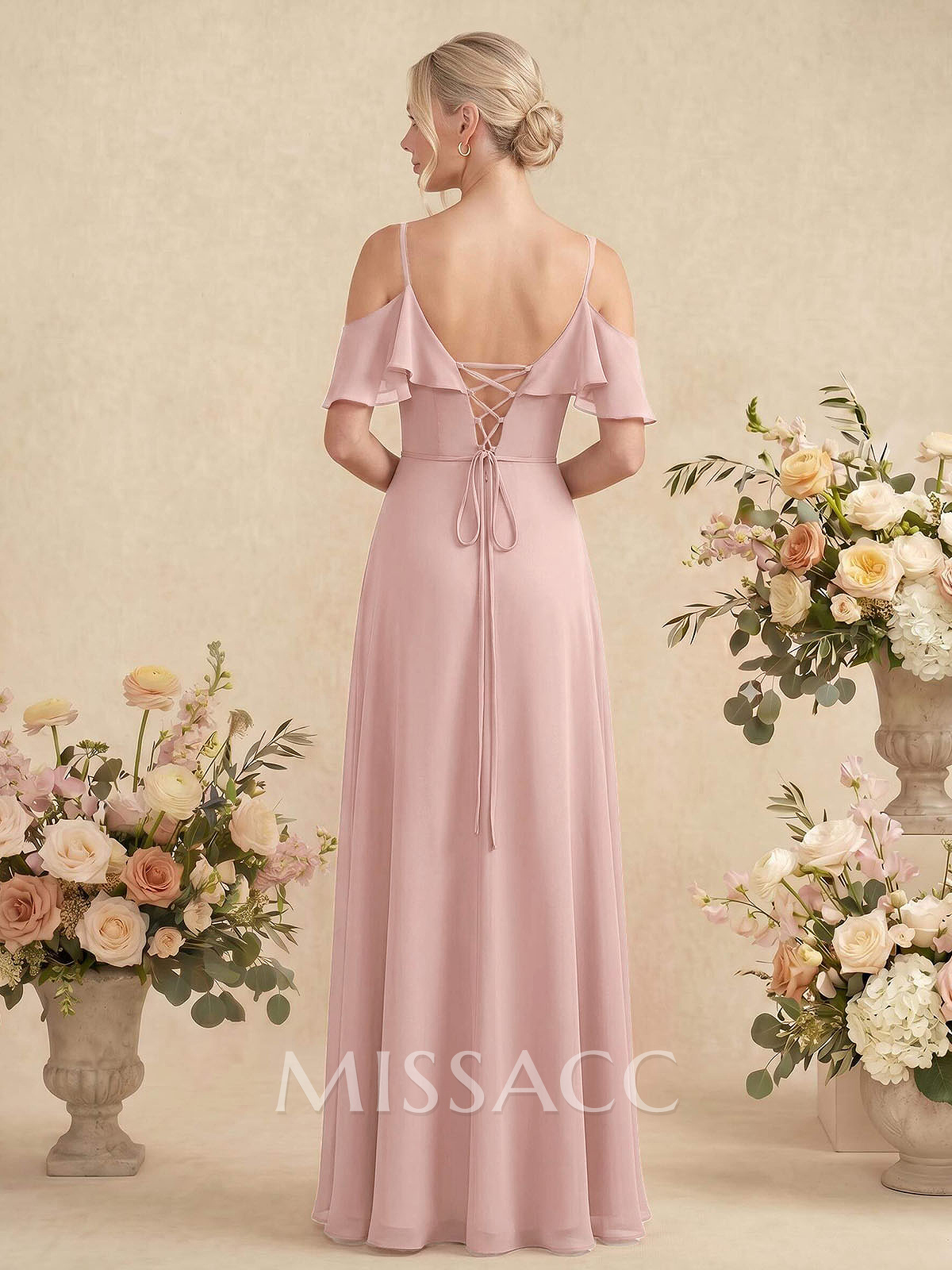 Sweet Ruffles Off-The-Shoulder Bridesmaid Dresses With Chiffon Sweet Ruffles Off-The-Shoulder Bridesmaid Dresses With Chiffon