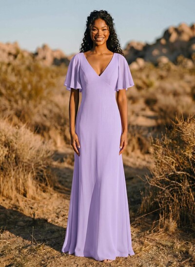 Short Sleeves Sheath/Column Bridesmaid Dresses With Back Hole