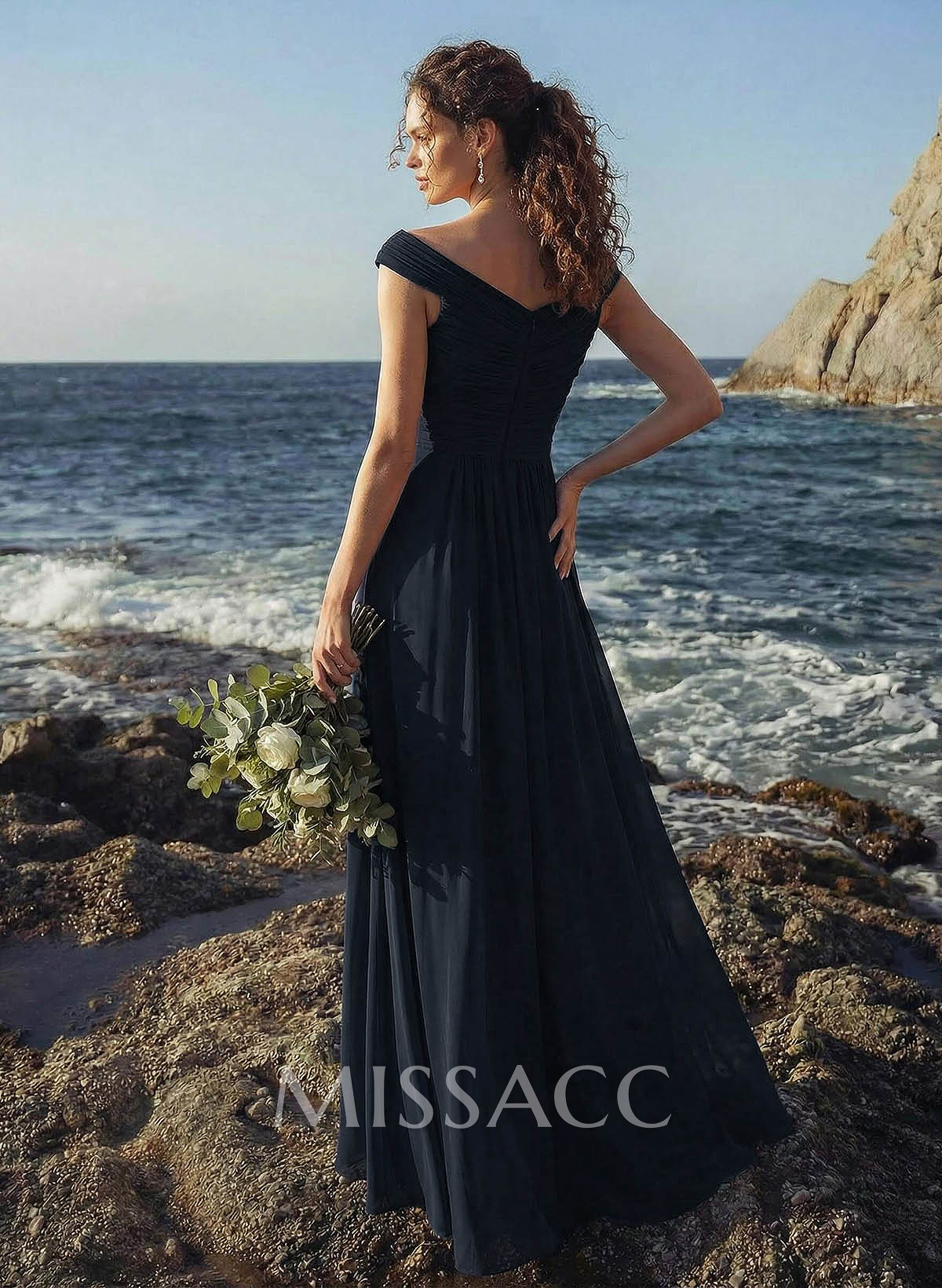 Off-The-Shoulder A-Line Bridesmaid Dresses With Ruffle Off-The-Shoulder A-Line Bridesmaid Dresses With Ruffle