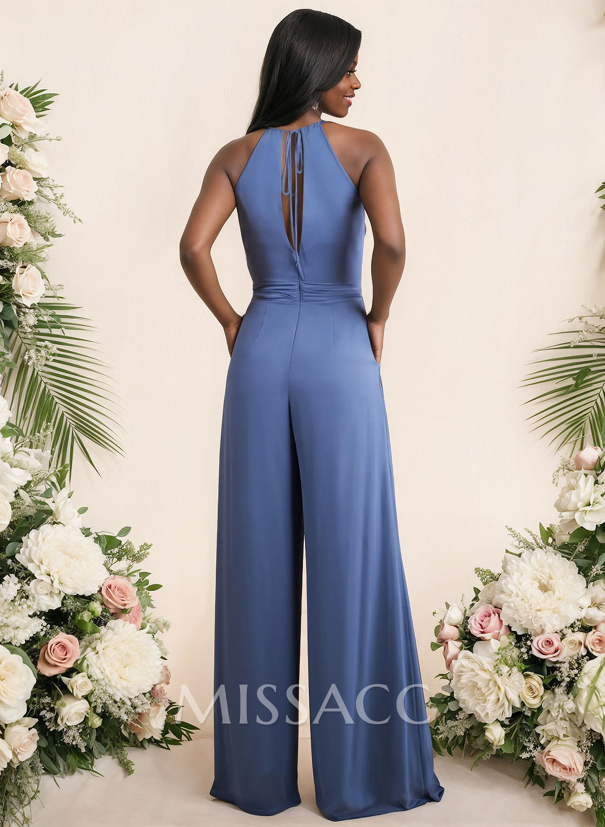 Jumpsuit/Pantsuit Elegant Bridesmaid Dresses With Sash Jumpsuit/Pantsuit Elegant Bridesmaid Dresses With Sash
