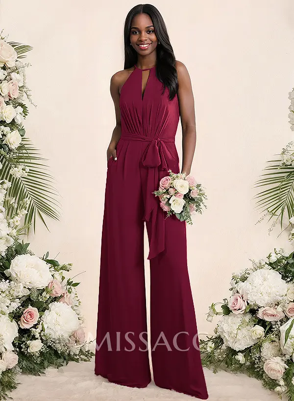 bridesmaid dress pantsuit Wedding Jumpsuit Burgundy Jumpsuit Jumpsuit/Pantsuit Elegant Bridesmaid Dresses With Sash Missacc bridgerton Nice Midi Lace Dress Women Tops:XXS Jovani 46505 belongs at