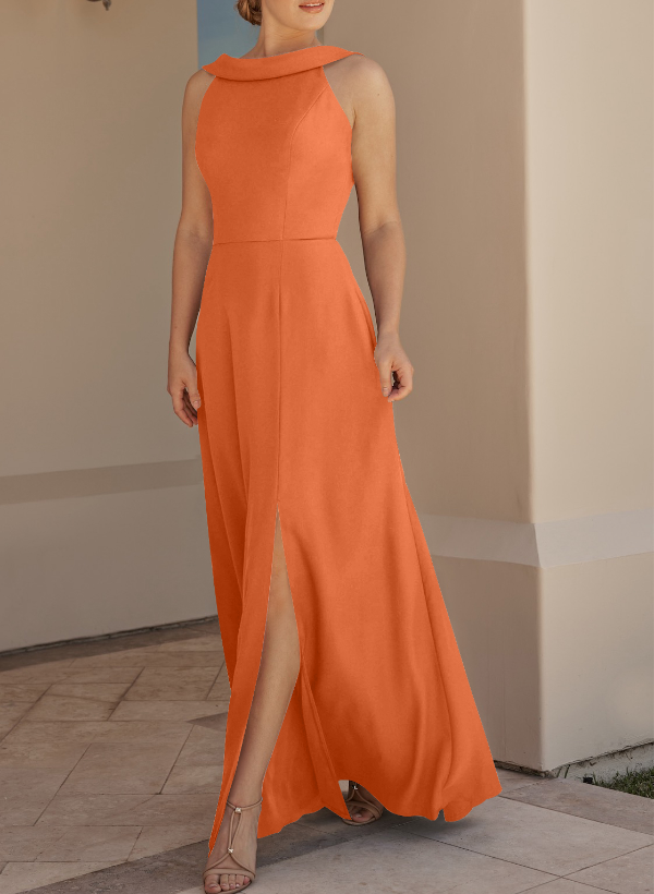 Cowl Back A-Line Elegant Bridesmaid Dresses