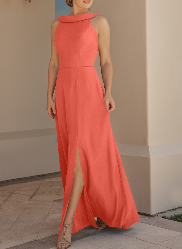 Cowl Back A-Line Elegant Bridesmaid Dresses