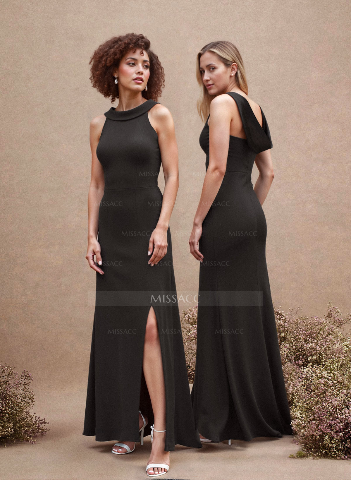 Cowl Back A-Line Elegant Bridesmaid Dresses