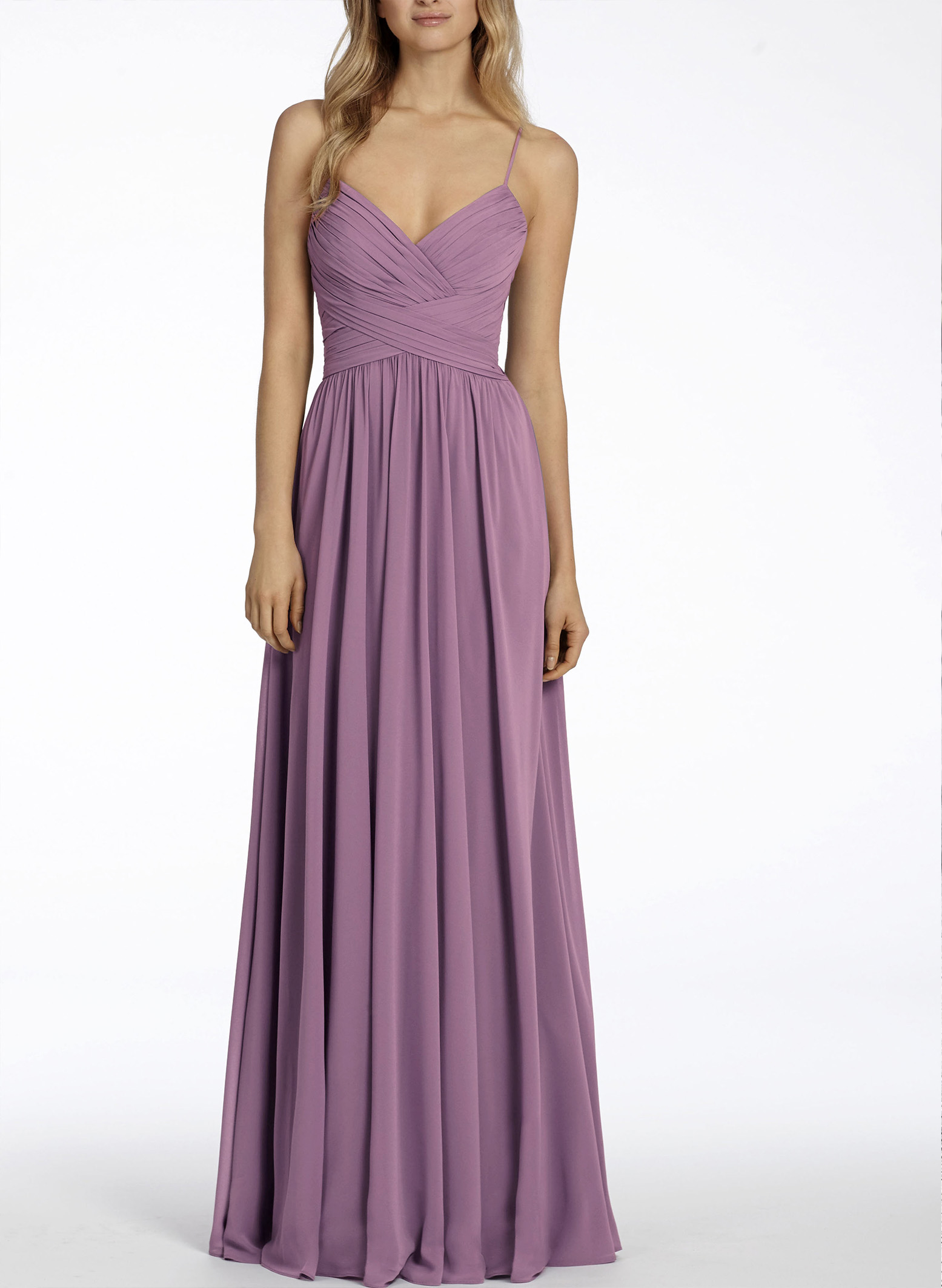 V-Neck A-Line Open Back Bridesmaid Dresses