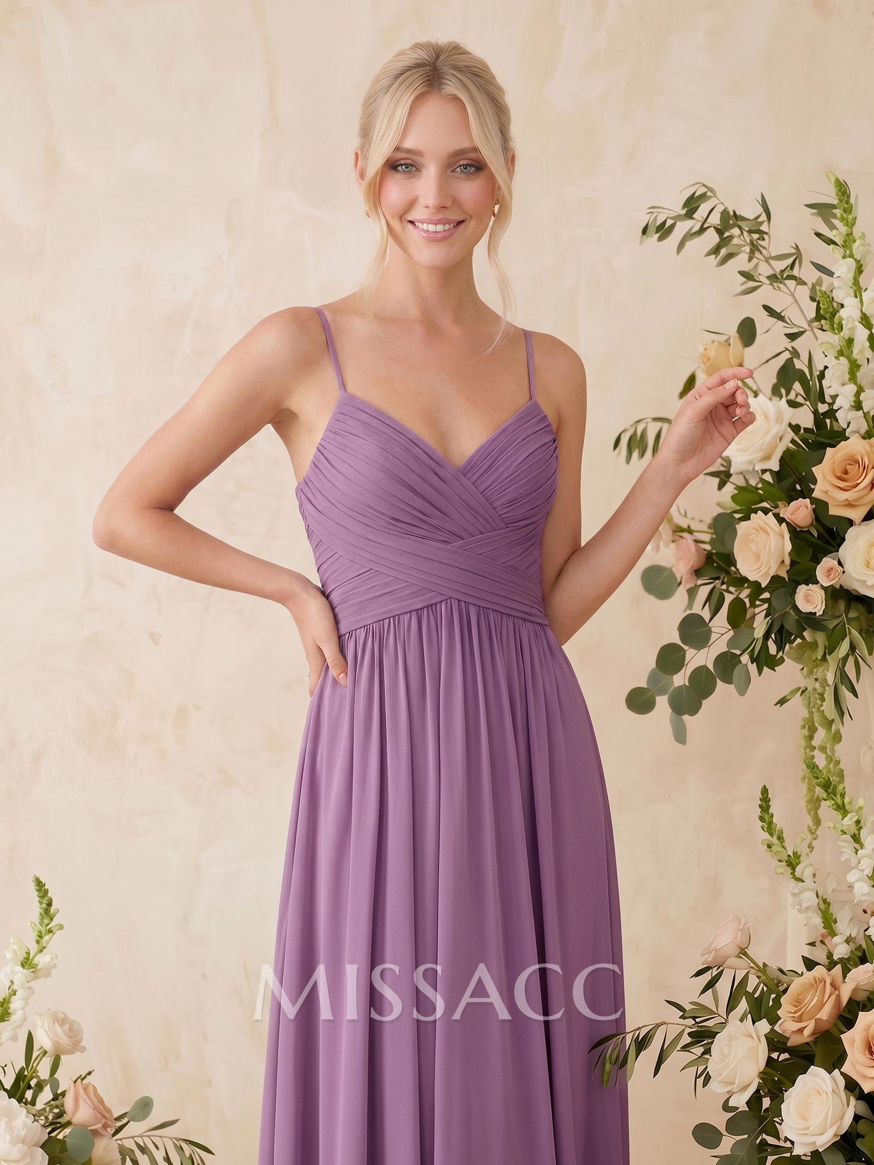 V-Neck A-Line Open Back Bridesmaid Dresses V-Neck A-Line Open Back Bridesmaid Dresses