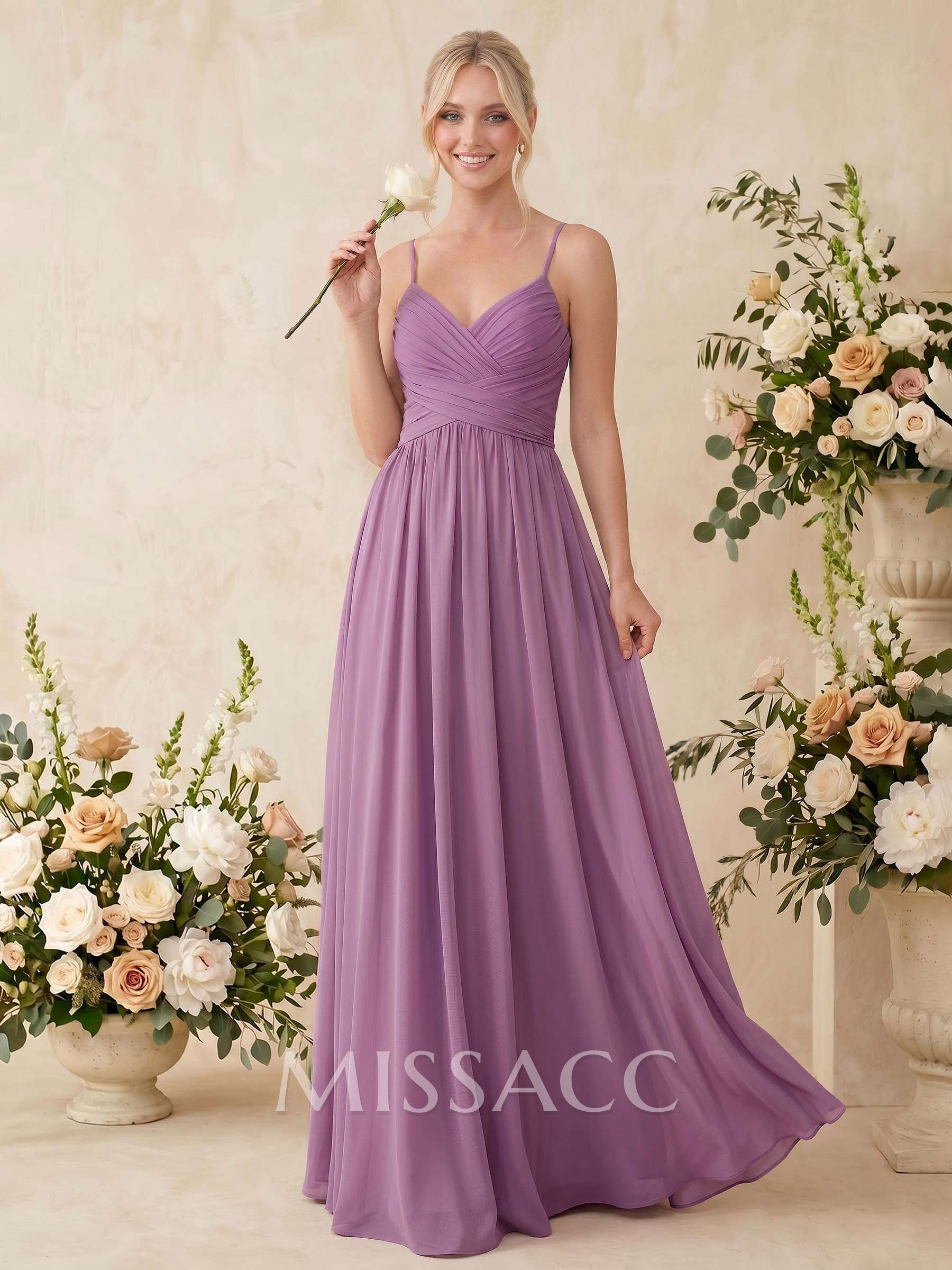 V-Neck A-Line Open Back Bridesmaid Dresses V-Neck A-Line Open Back Bridesmaid Dresses