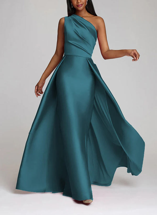 Elegant One-Shoulder Satin Evening Dresses