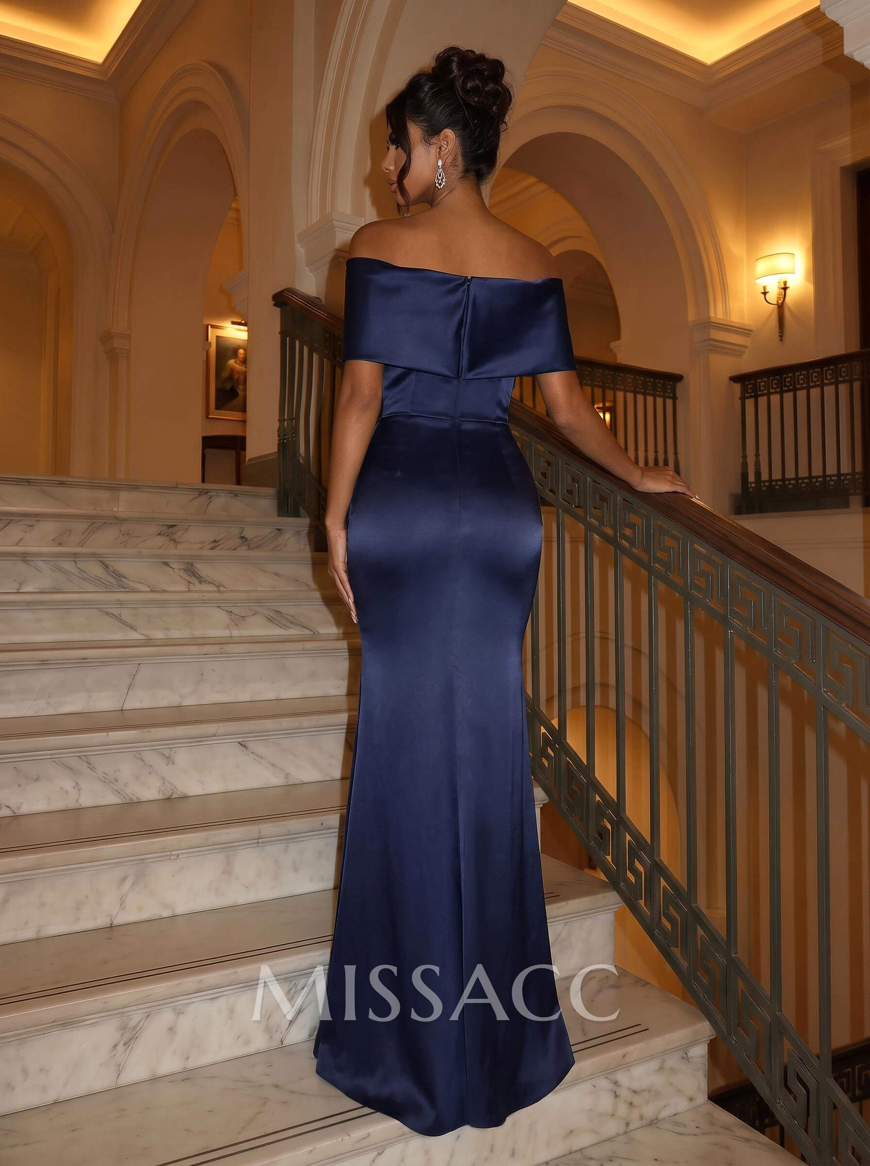 Elegant Wrap Sheath/Column Evening Dresses