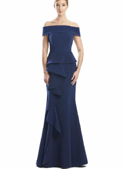 Off-the-Shoulder Cascading Ruffles Mother of the Bride Dresses