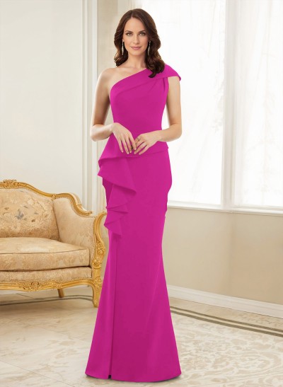 One-Shoulder Mermaid Elegant Mother Of The Bride Dresses