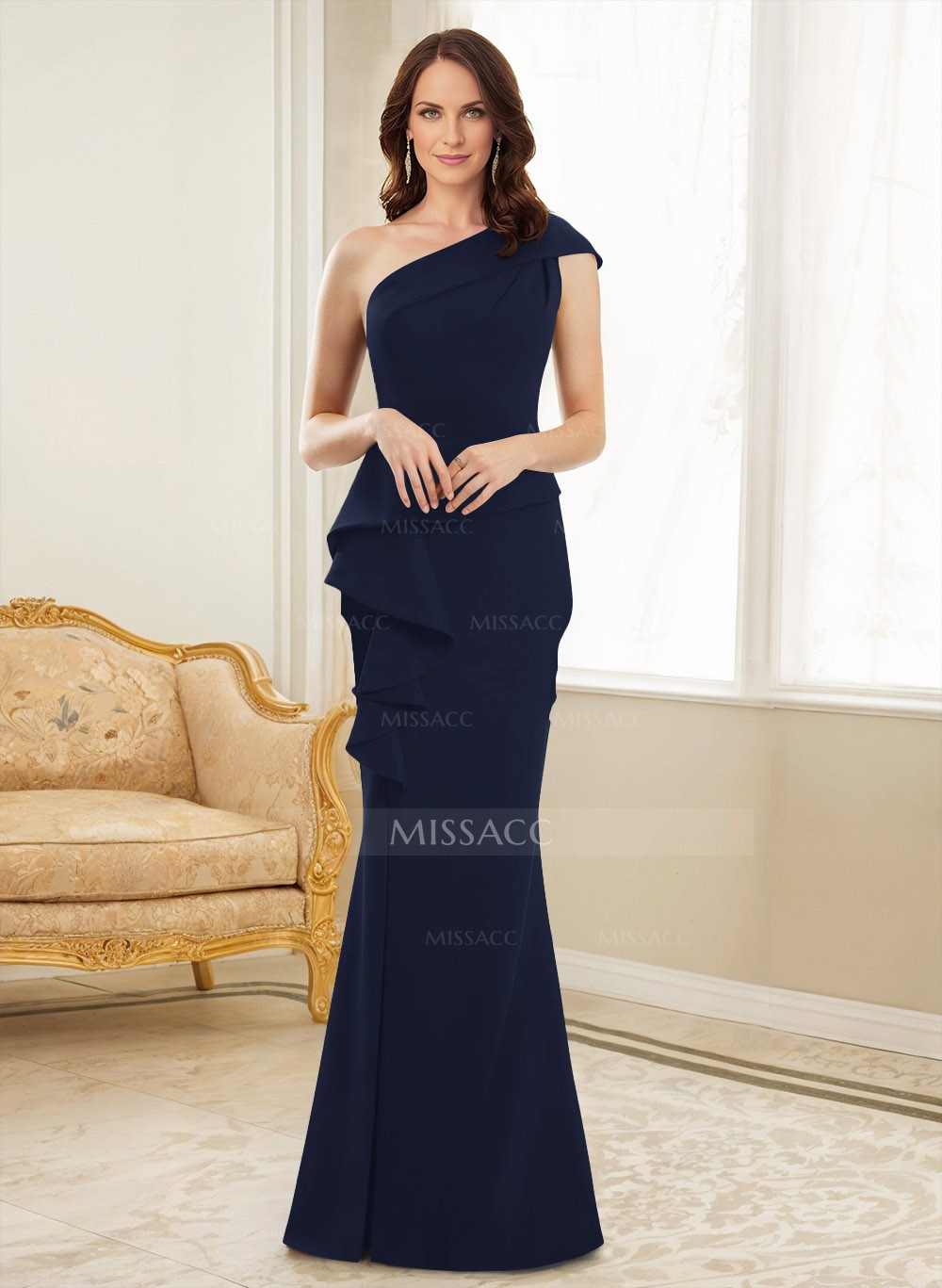 One-Shoulder Mermaid Elegant Mother Of The Bride Dresses