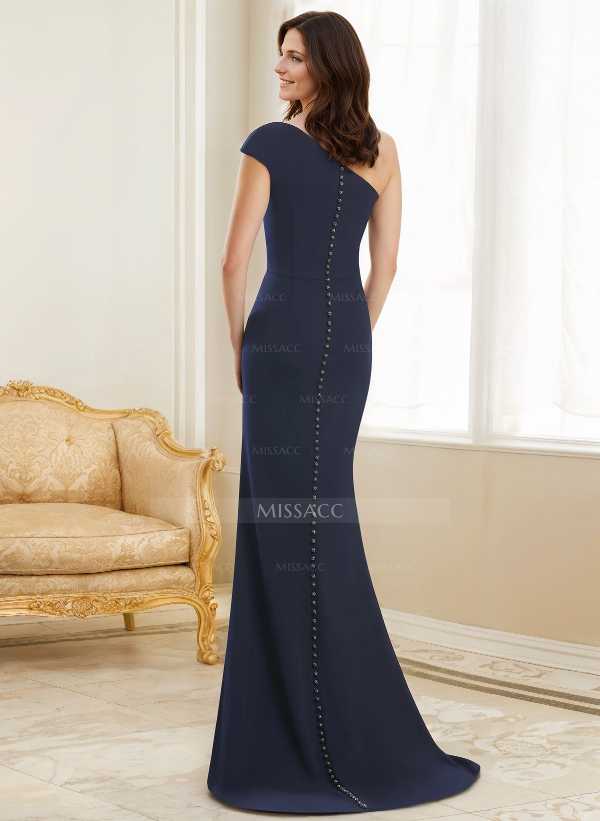 One-Shoulder Mermaid Elegant Mother Of The Bride Dresses