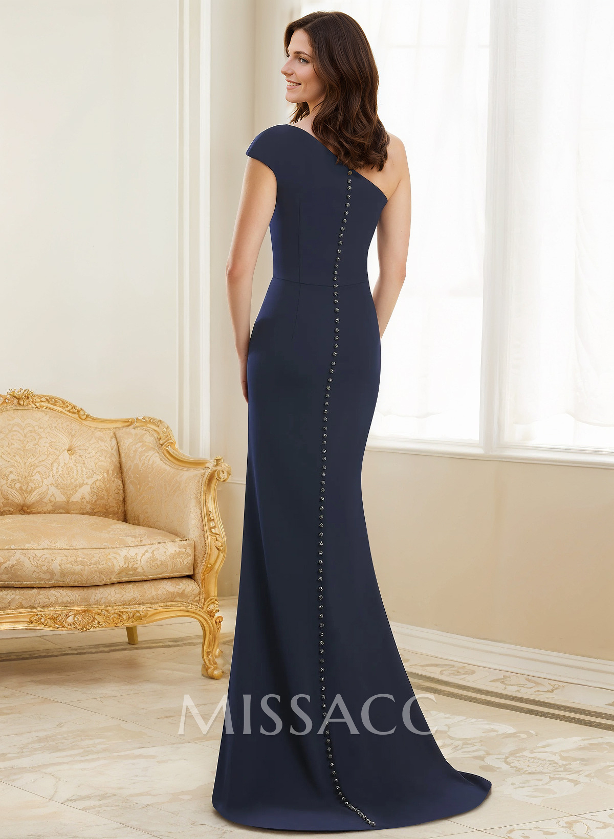 One-Shoulder Mermaid Elegant Mother Of The Bride Dresses