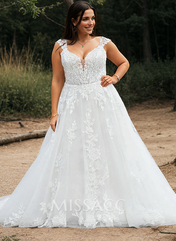 Bohemian V-Neck Bridal Gown With Illusion Back Bohemian V-Neck Bridal Gown With Illusion Back