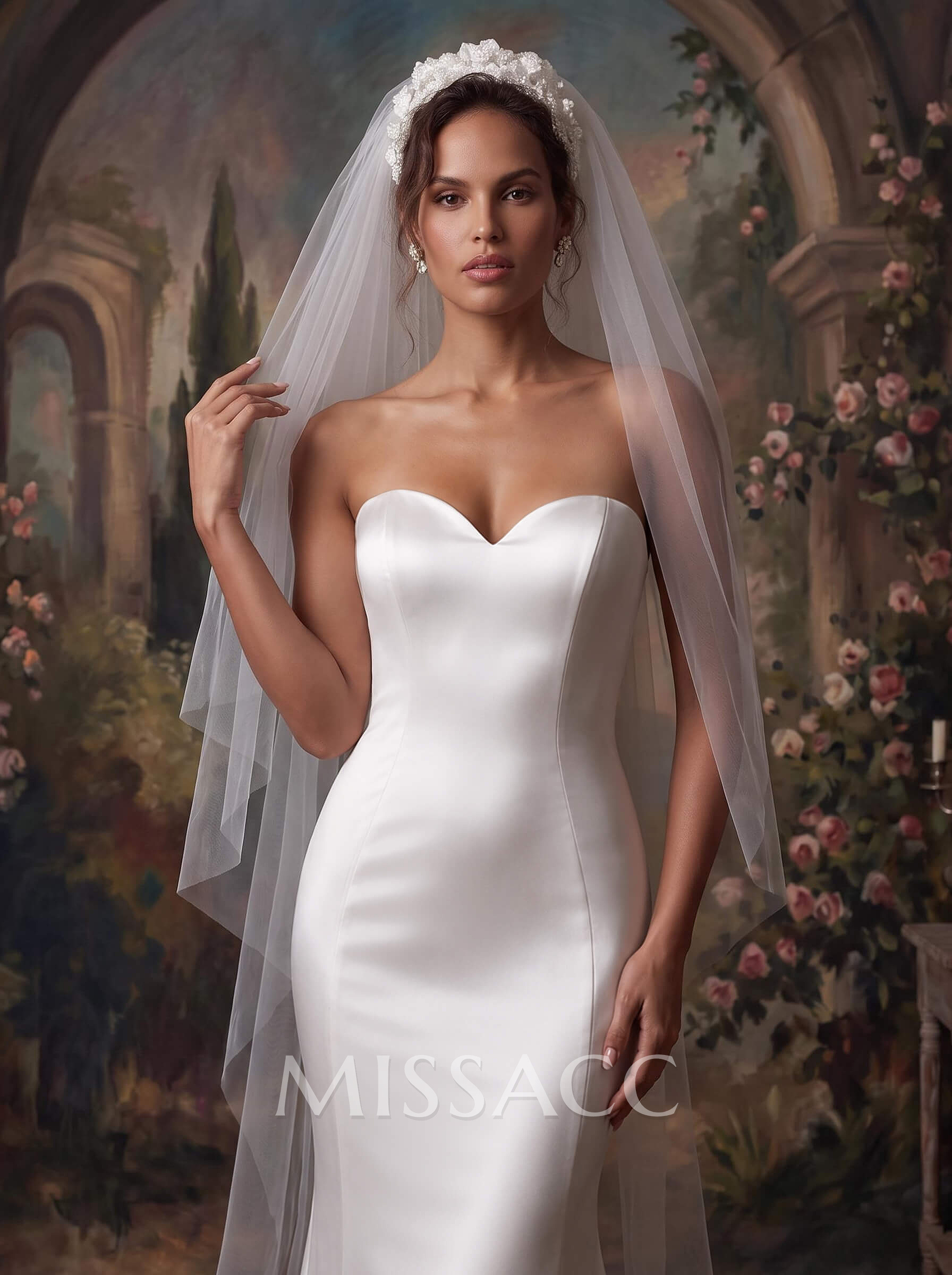 Trumpet/Mermaid Vintage Sweetheart Wedding Dresses With Organza