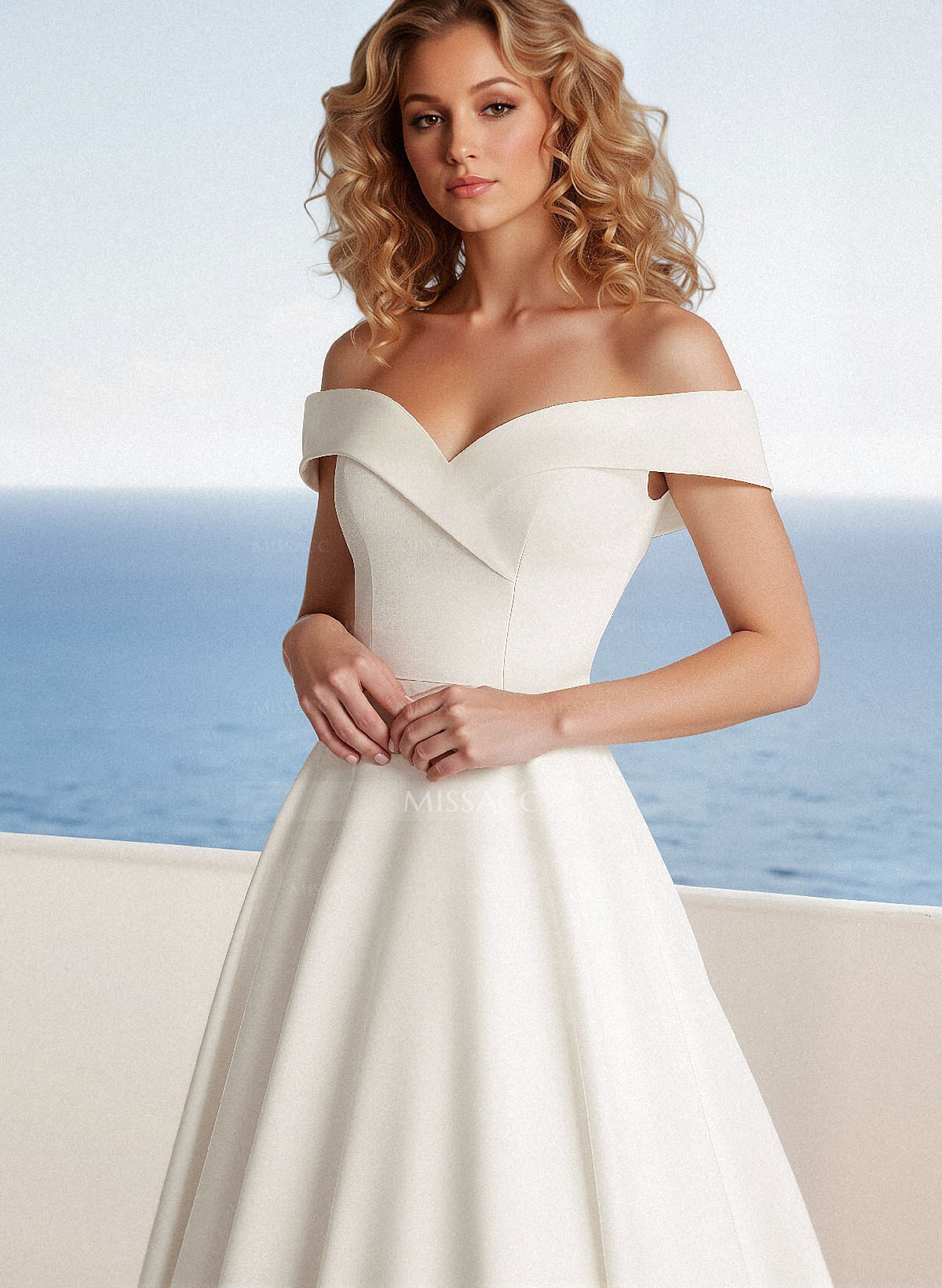 Off-The-Shoulder Ball-Gown Wedding Dresses With Satin