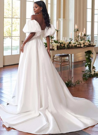 Simple Ball-Gown Wedding Dresses