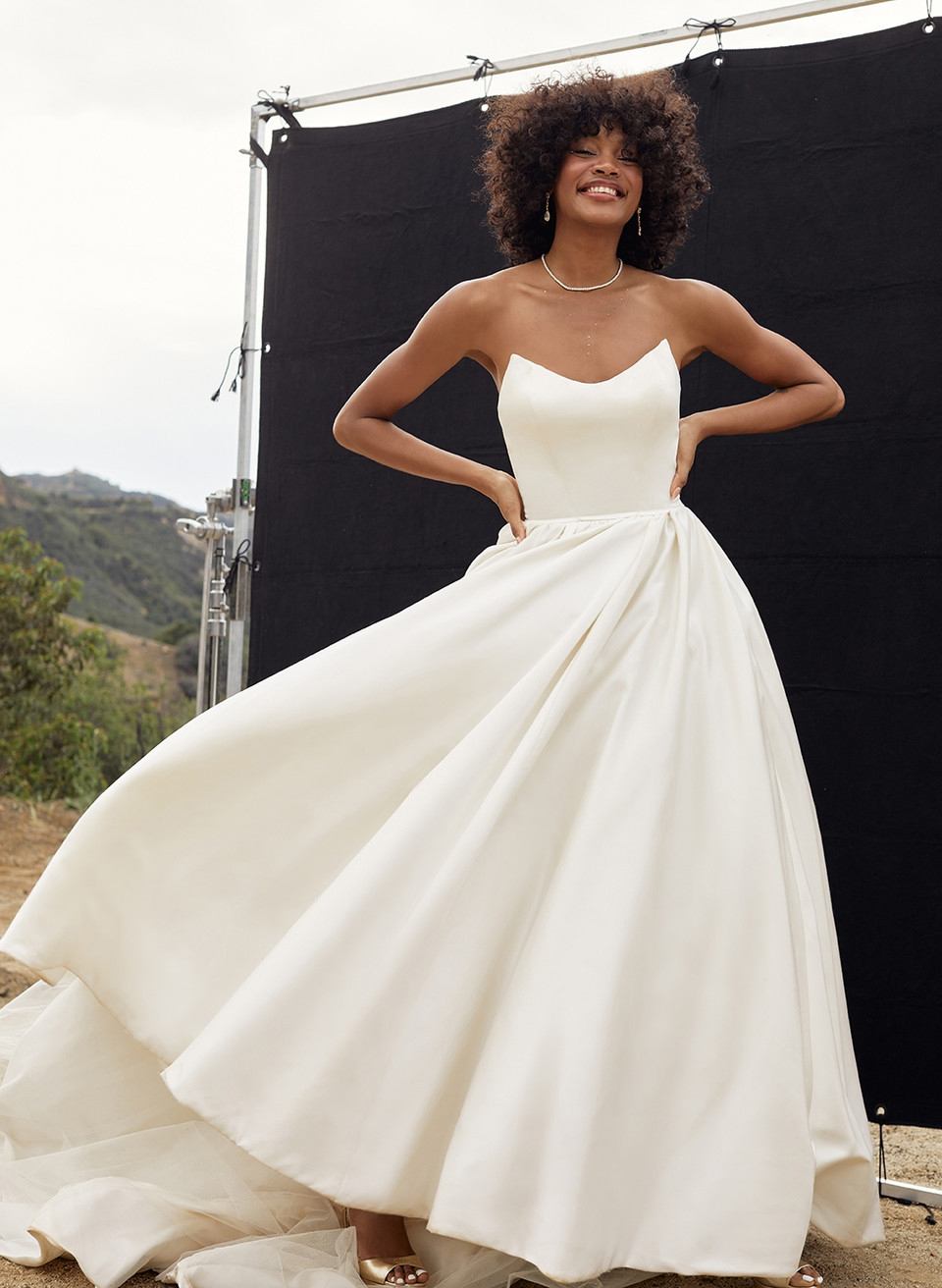 Strapless Ball-Gown Wedding Dresses With Satin - Missacc