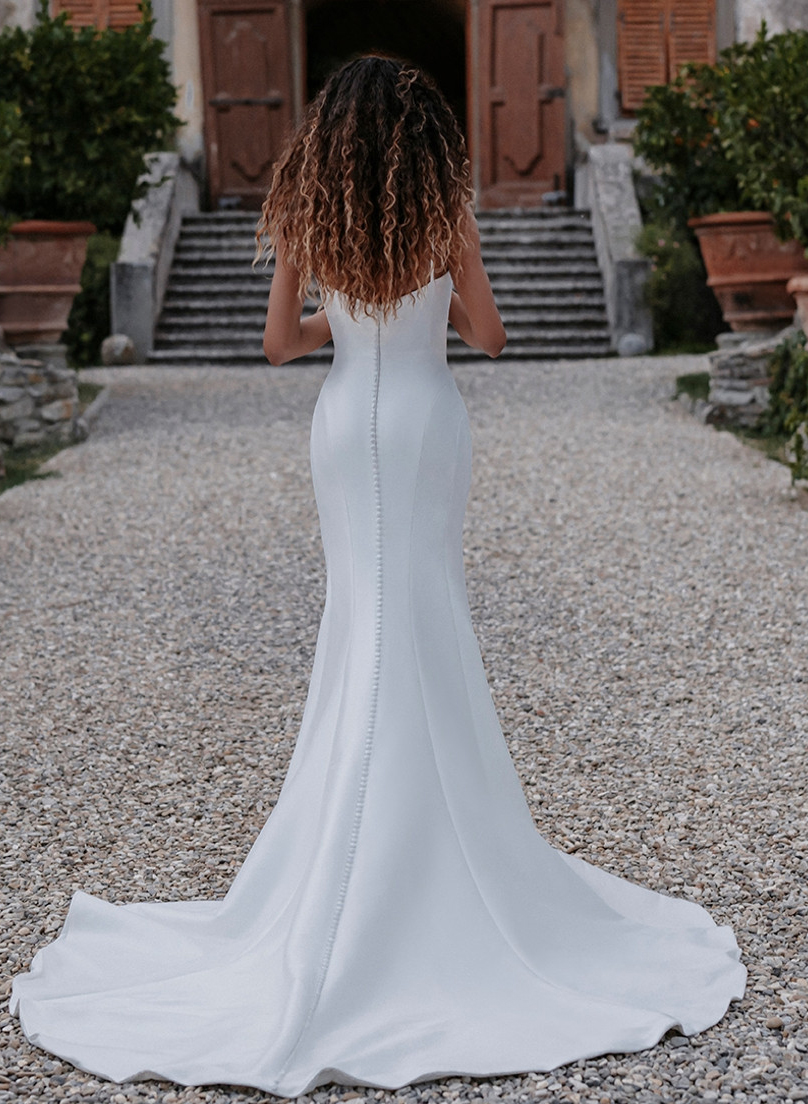 Simple Trumpet/Mermaid Wedding Dresses With Open Back 