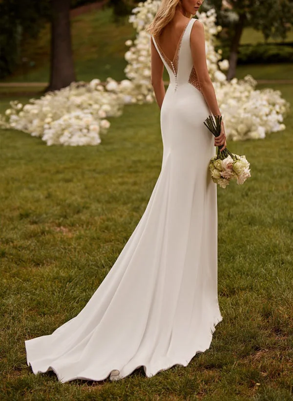 princess polly baby blue dress Elegant A-Line V-Neck Lace & Tulle Backless Wedding Dress main image 0